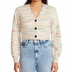 The Steady Space Button Front Crop Cardigan By BB Dakota