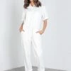 Mod Ref The Winnett Button Front Short Sleeve Jumpsuit Jumpsuits