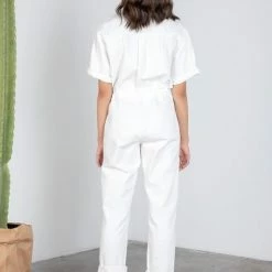 Mod Ref The Winnett Button Front Short Sleeve Jumpsuit Jumpsuits