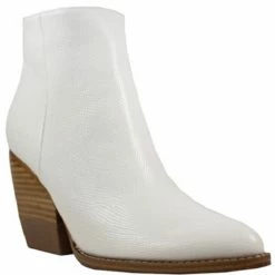 SOTD Footwear The Kathy White Leather Booties