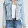 Eunina Tops The Abby Sweet Dreams Raw Hem Denim Jacket