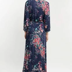 Love Stitch The Fiona Floral Blue Wrap Maxi Dress Dresses
