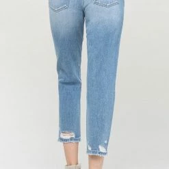 Vervet The Free Me Distressed Mom Jeans