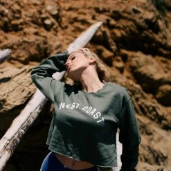 WKNDER The West Coast Cropped Sweatshirt