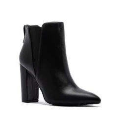 Qupid Shoes The Signal Black Heel Booties
