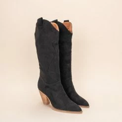 KKE Originals Bohemian Black Tall Boots Shoes