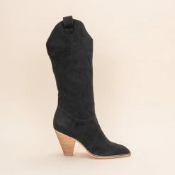 KKE Originals Bohemian Black Tall Boots Shoes