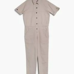 Mod Ref The Winnett Button Front Short Sleeve Jumpsuit Jumpsuits