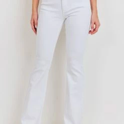 JBD The Renata White High Rise Classic Flared Jeans