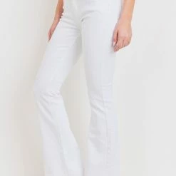 JBD The Renata White High Rise Classic Flared Jeans