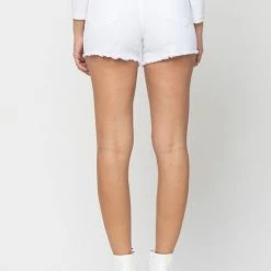 Cello The Alaina High-Rise Denim Cut-Off Mom Shorts
