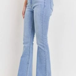 Just USA The Bianca Light Was Scissor Cut Flared Leg Jeans