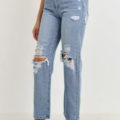 JBD The Jules Light Wash High Rise Full Length Dad Jeans