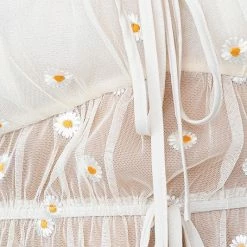 Le Lis The Daisy Sheer Puff Sleeve Crop Top