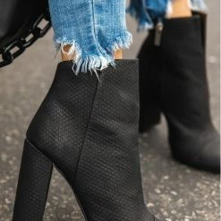 Shoe Religion Shoes The Brie Black Snake Booties