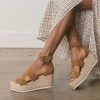 KKE Originals The Slyvie Camel Strap Wedged Sandals