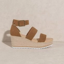 KKE Originals The Slyvie Camel Strap Wedged Sandals