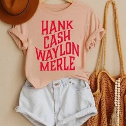 LLD Supply Tops The Hank Cash Waylon Merle Graphic Tee