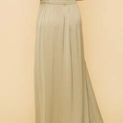 Hem And Thread The Amora Olive Split Hem Maxi Skirt Skirts