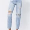 Sneak Peek The Halsey 90's High Rise Distressed Straight Leg Jeans