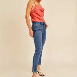 JBD Jeans The Virgo Dark Wash High Rise Ankle Skinny