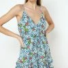 Illa Illa The Bria Blue Ditsy Print Romper Rompers