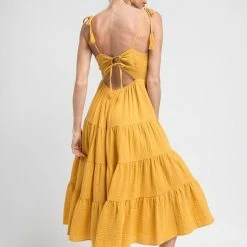 In The Beginning Clothing The Charlie Open Back Midi Dress Dresses