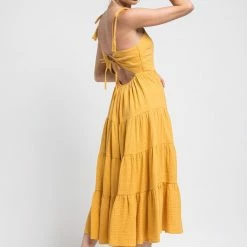 In The Beginning Clothing The Charlie Open Back Midi Dress Dresses