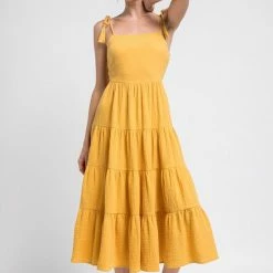 In The Beginning Clothing The Charlie Open Back Midi Dress Dresses