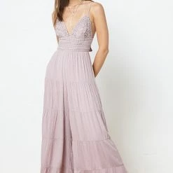 Illa Illa The Skyla Lace Inset Wide Leg Jumpsuit