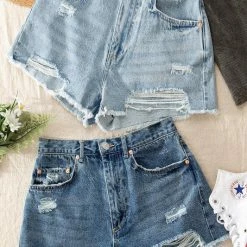 Trend Notes The Delilah Distressed Denim Shorts