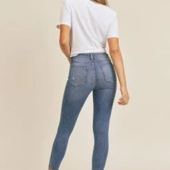 JBD The Francis Distressed High Rise Scissor Cut Skinny Jeans