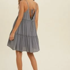 Wishlist The Bridget Medium Blue Babydoll Mini Dress