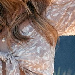 Endless Blu Tops The York Printed Crop Top