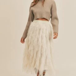 Mable The Caroline Long Sleeve Ribbed Crop Sweater