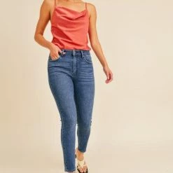 JBD Jeans The Virgo Dark Wash High Rise Ankle Skinny