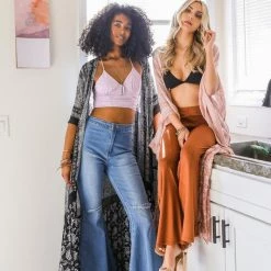 Leto Collection The Paisley Tapestry Free Flow Kimono Tops