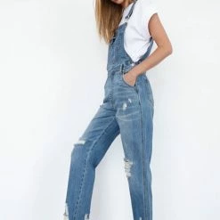 Insane Gene Jeans The Demi Slim Straight Denim Overalls