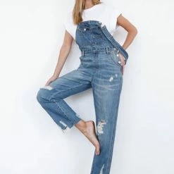 Insane Gene Jeans The Demi Slim Straight Denim Overalls