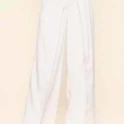 SugarLips The Bridget White Wide Leg Wrap Pants