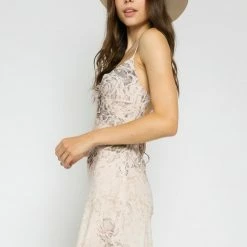 Olivaceous The Tori Taupe Snake Cowl Neck Mini Dress Dresses