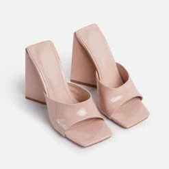 Shoe Religion The Ella Nude Square Toe Heels Shoes