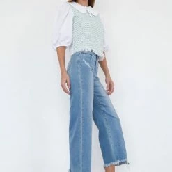 Insane Gene The Bridget High Rise Wide Leg Cropped Jeans