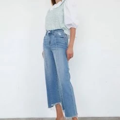 Insane Gene The Bridget High Rise Wide Leg Cropped Jeans