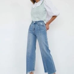 Insane Gene The Bridget High Rise Wide Leg Cropped Jeans