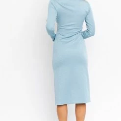 Le Lis The Tiffany Dusty Blue Cutout Midi Dress