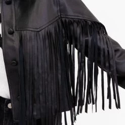 Le Lis Tops The Verna Vegan Leather Western Fringe Jacket