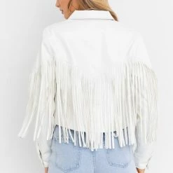 Le Lis Tops The Verna Vegan Leather Western Fringe Jacket