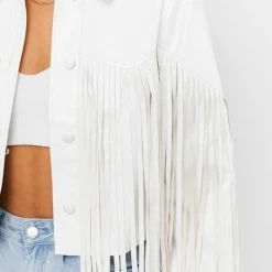 Le Lis Tops The Verna Vegan Leather Western Fringe Jacket