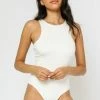 Olivaceous The Leilani High Neck Tank Bodysuit Tops
